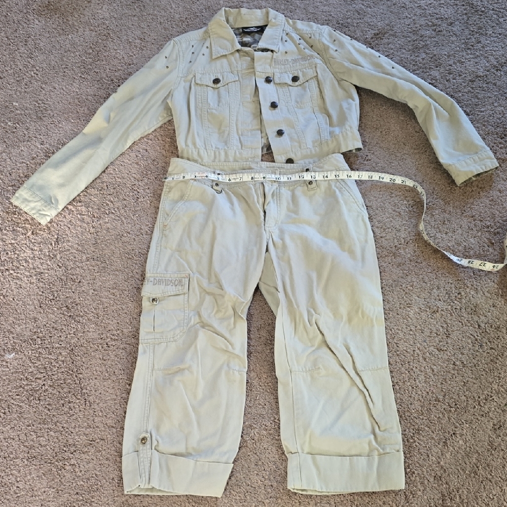 Harley-Davidson Cream Cargo Jacket and Pants